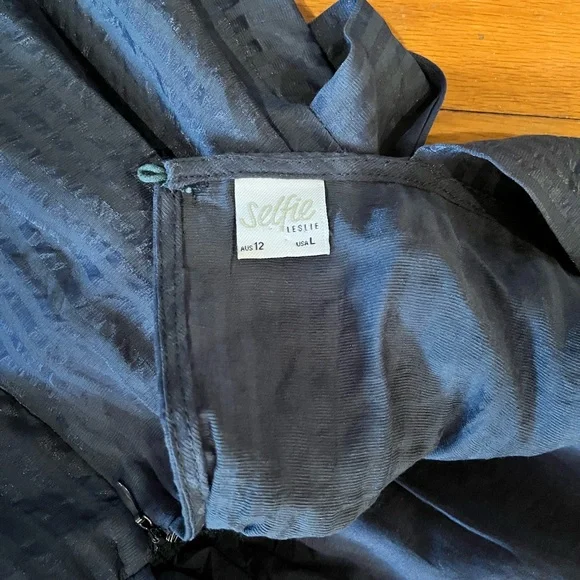 Selfie Leslie Navy Wrap-skirt Dress - Picture 6 of 6